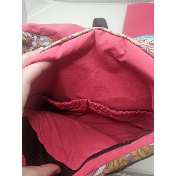 PETUNIA PICKLE BOTTOM Brocade Tote Diaper Bag Baby Backpack Pink - Picture 12 of 16